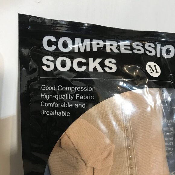 Compression Socks Thigh High M Quality Fabric Comfortable Breathable 20-30mmHg - Picture 3 of 5